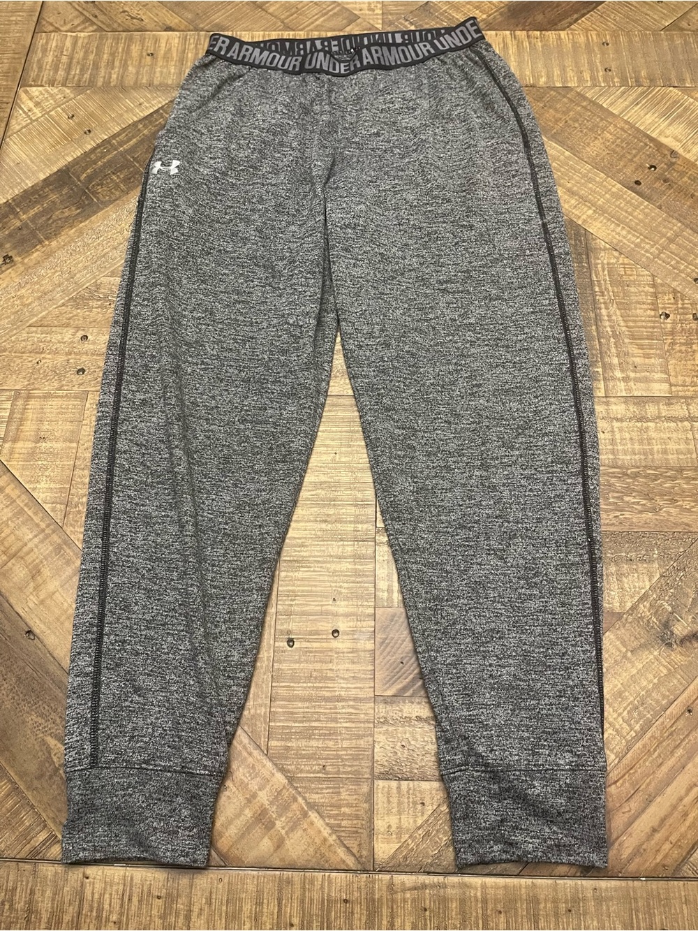 Under Armour Women’s Play Up Twist Pants – Space Dye Gray, Size Small